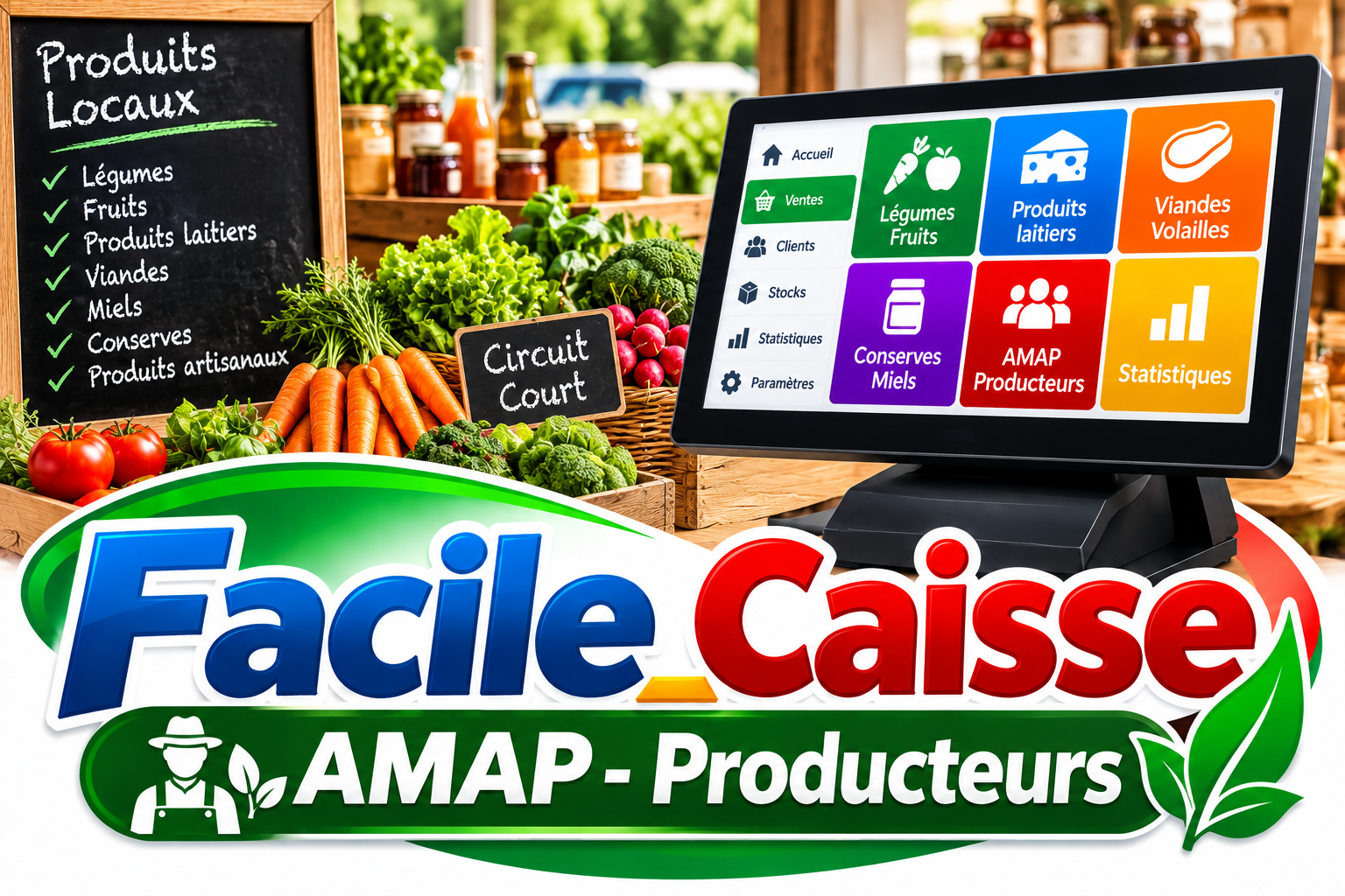 Logiciel de caisse pour AMAP magasins de producteurss