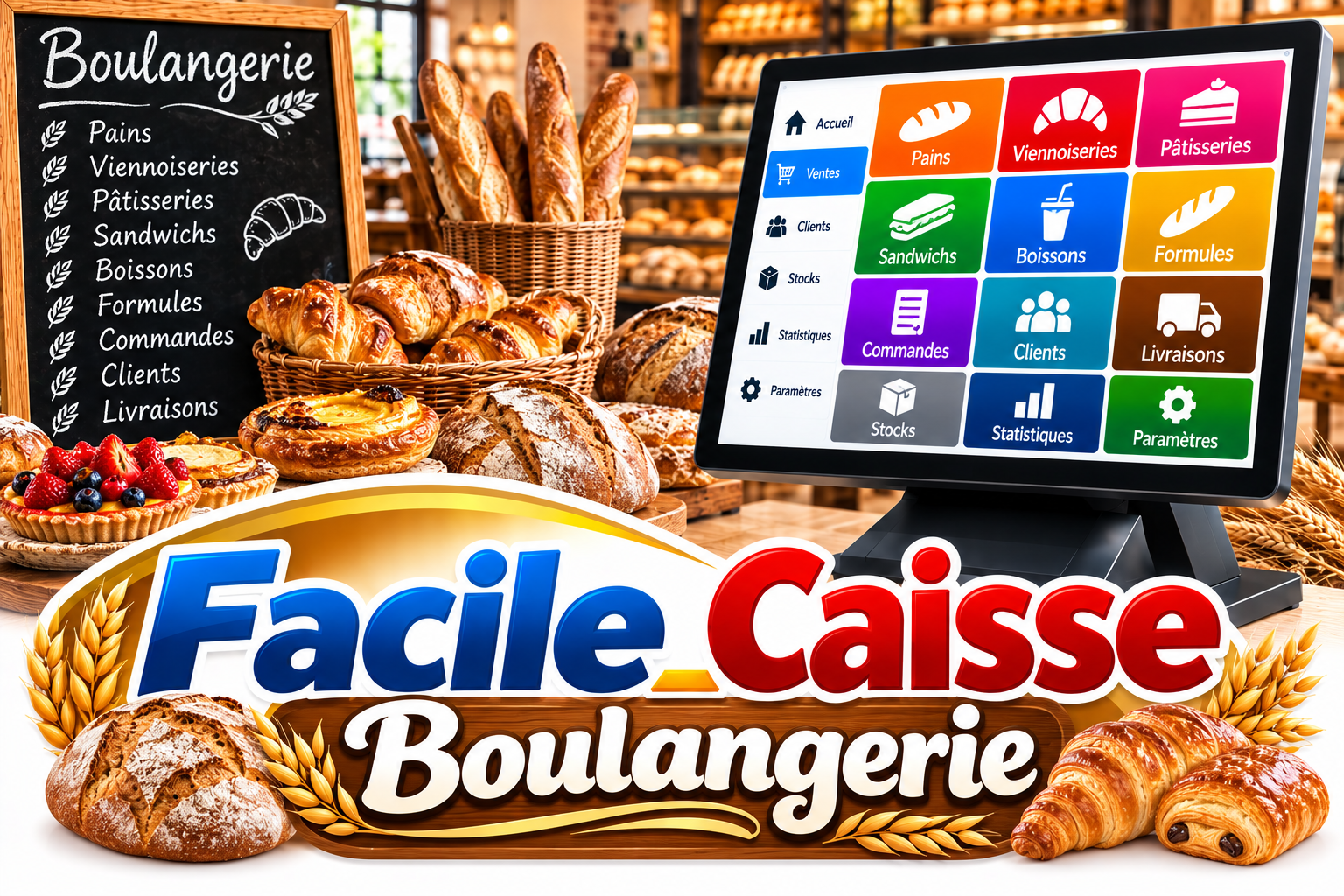 Facile_Caisse Boulangerie : logiciel de caisse pour boulangeries et pâtisseries