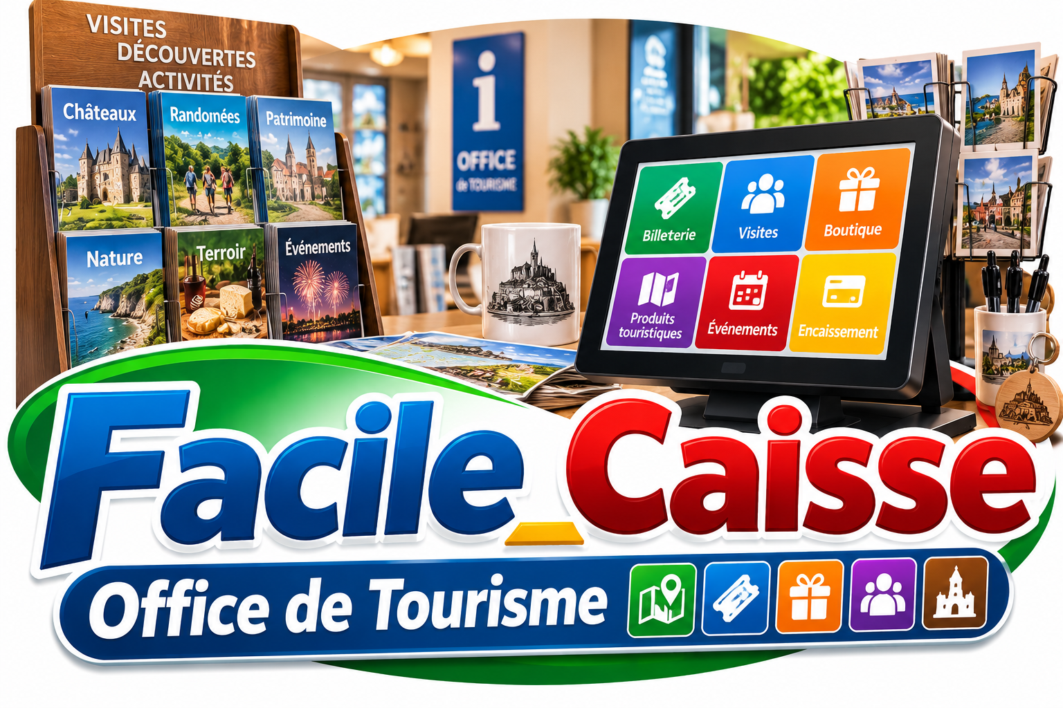 Facile_Caisse : logiciel de caisse pour office de tourisme, billetterie, visites et boutique