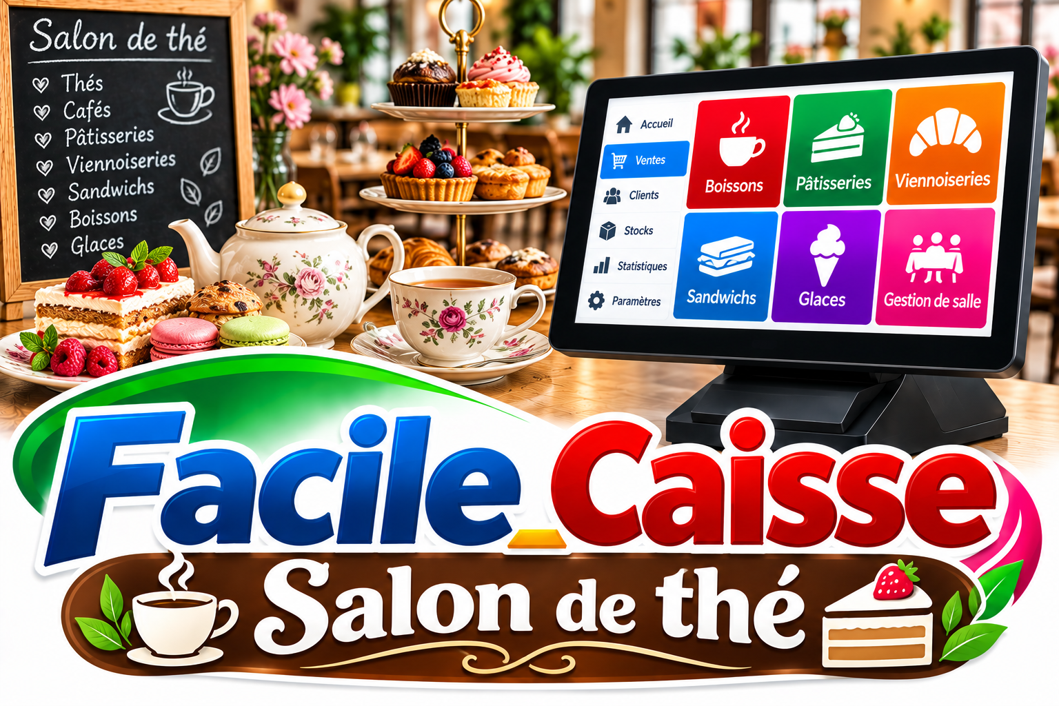 Facile_Caisse, logiciel pour salon de thét